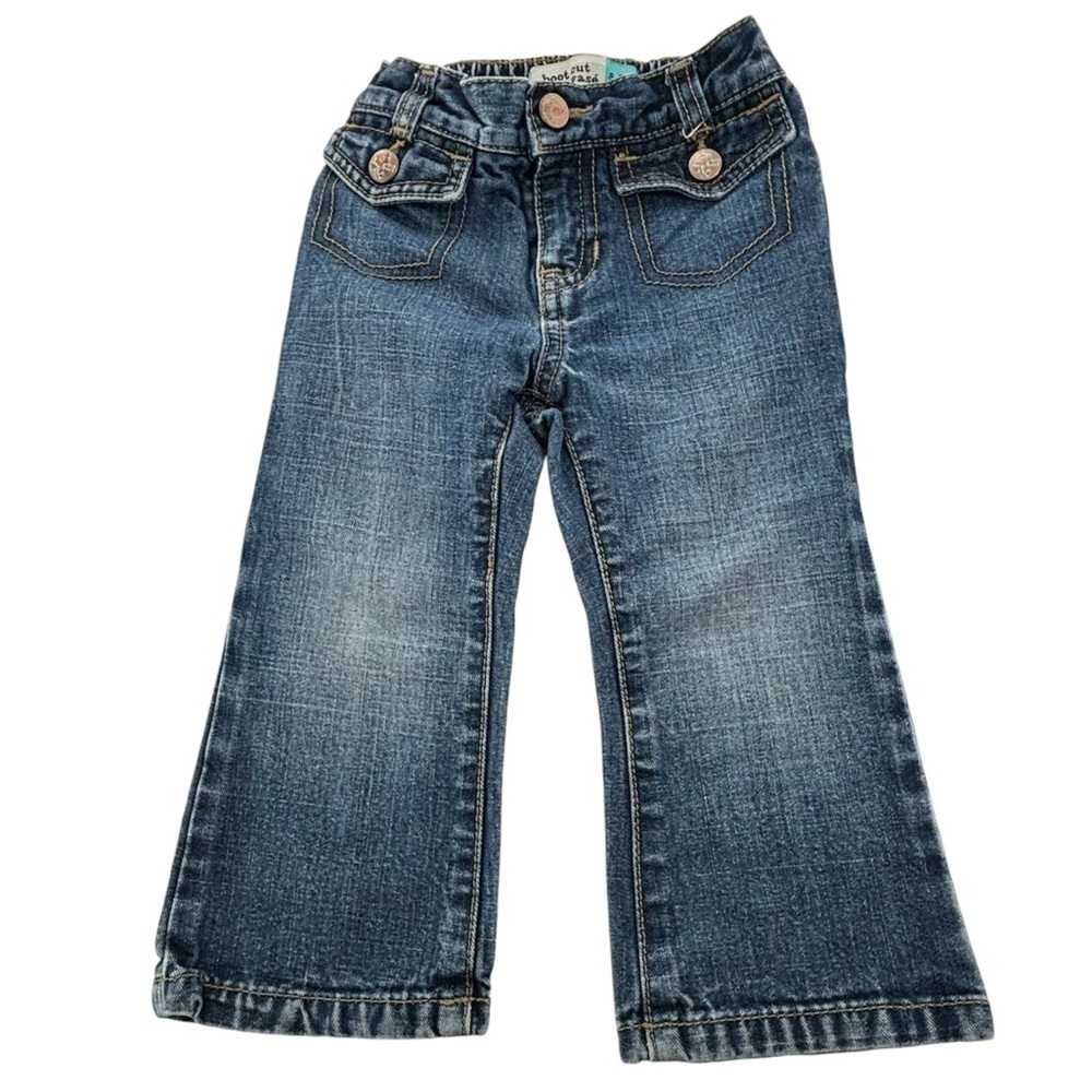 Old Navy Unisex Dark Wash Denim Blue Jeans Bootcut 18-24 Months